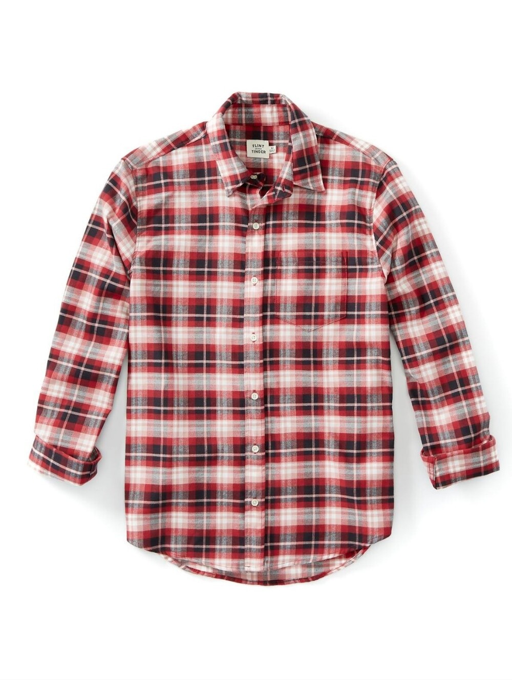 Flint and Tinder Made in USA Portuguese Flannel Button Down - Red Plaid Men's M
